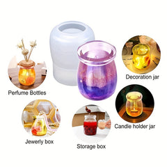 Jar Resin Molds with Cork Lid - DIY Silicone Bottle Mold