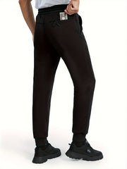 Men's Drawstring Fleece Sweatpants for Autumn Winter
