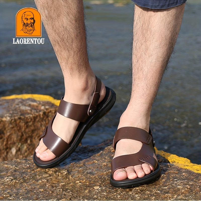 LAORENTOU Men's Non Slip Sandals Comfy Beach Shoes Summer
