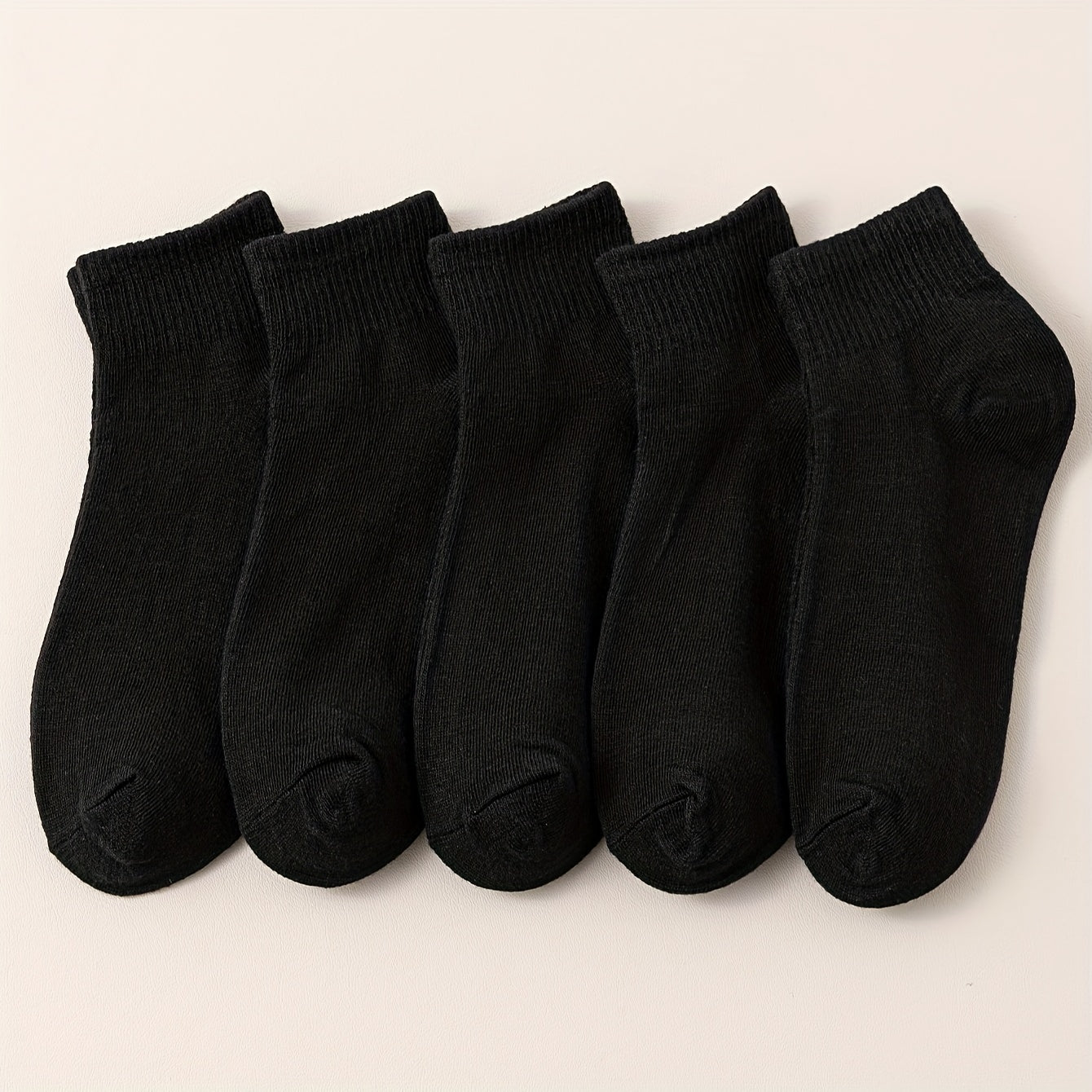10 Pairs Women's Crew Socks Solid Color Comfy & Breathable Short Stockings