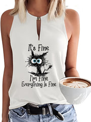 Dragonfly Print Tank Top for Women
