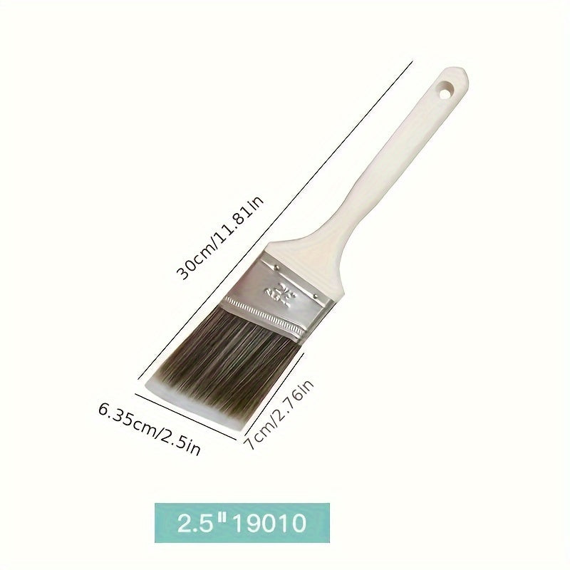 5pcs Paint Brush Set Soft Bristles Wood Handles Indoor & Outdoor Home Decor