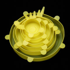 6pcs Silicone Stretch Lids Keep Food Fresh, Airtight Seal