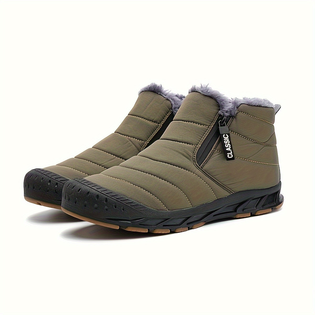 Women's Winter Snow Boots, Fleece Lining, Waterproof, Lightweight, Non-slip