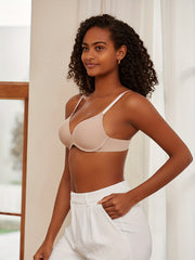 3pcs Solid T Shirt Bras Push Up Bra Women's Lingerie