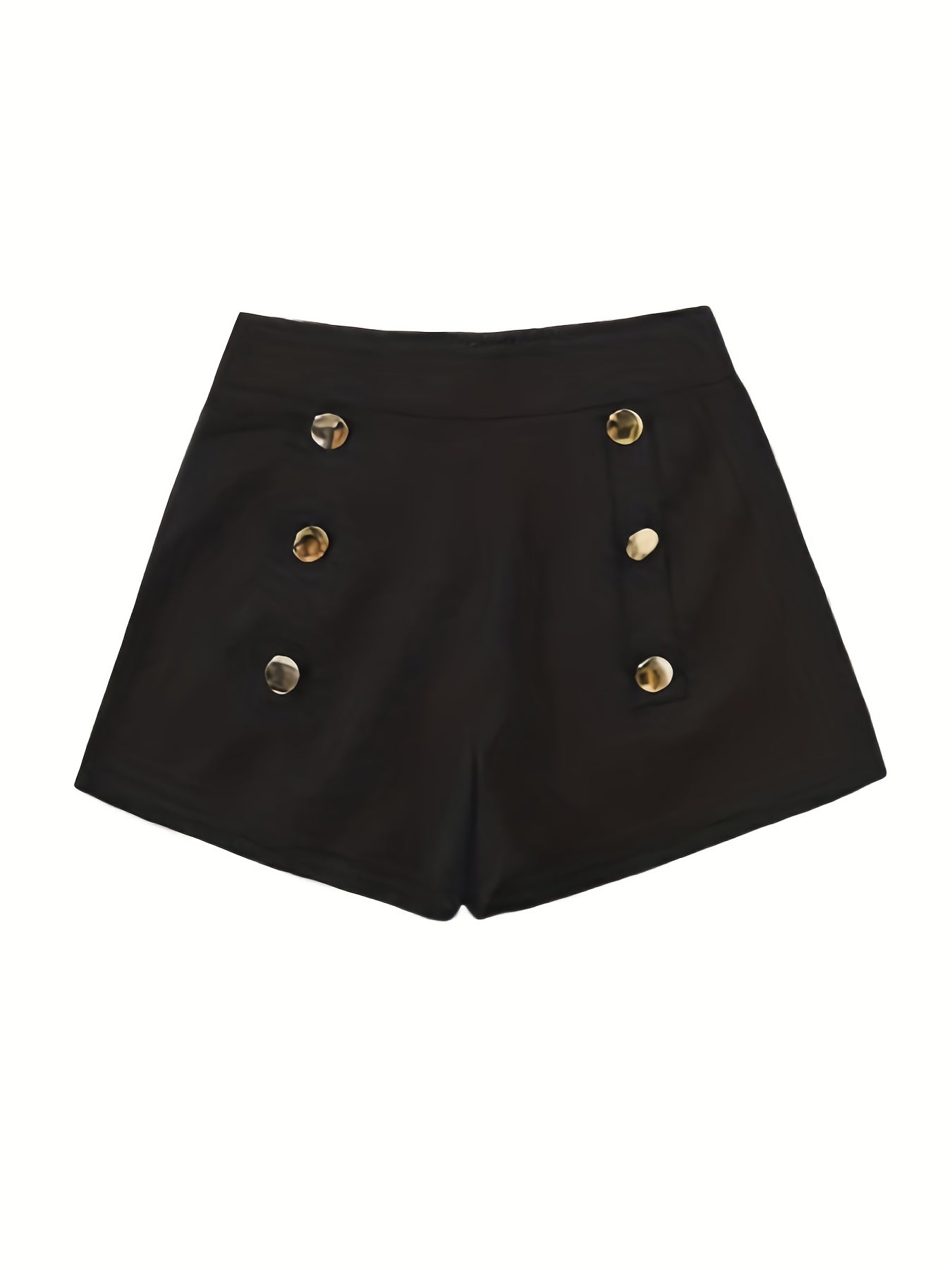 High Waist Button Decor Shorts for Summer