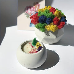 DIY Concrete Candle Jar Aromatherapy Silicone Mold for Succulent Plant Flower