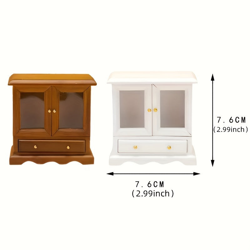 12 Food And Play Dollhouse Furniture Cabinet Double Door Bookcase