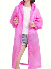 Waterproof Rain Poncho with Hood for Women