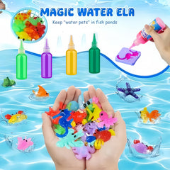 Magic Water Elf Set DIY Toy Educational Game with 12 Bottles & Molds