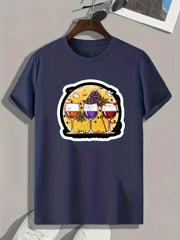 Halloween Wine Print Men's Graphic T-shirt