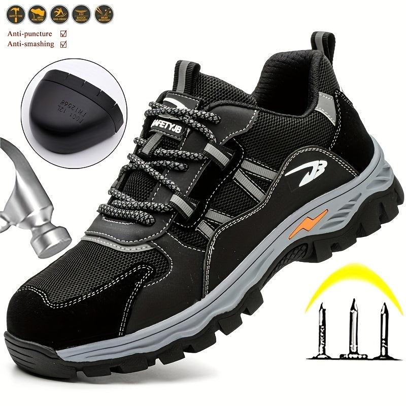 Men's Steel Toe Work Sneakers, Breathable Lace Up