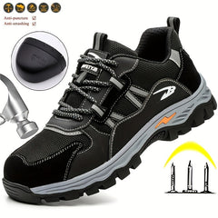 Men's Steel Toe Work Sneakers, Breathable Lace Up