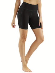High Waist Yoga Shorts Moisture Wicking Workout Biker Shorts