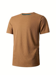 Men's Solid Crew Neck T shirt Casual Comfy Tees For Summer