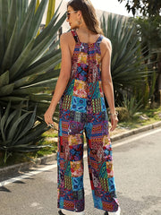 Wide Leg Overall Jumpsuit Women's Clothing