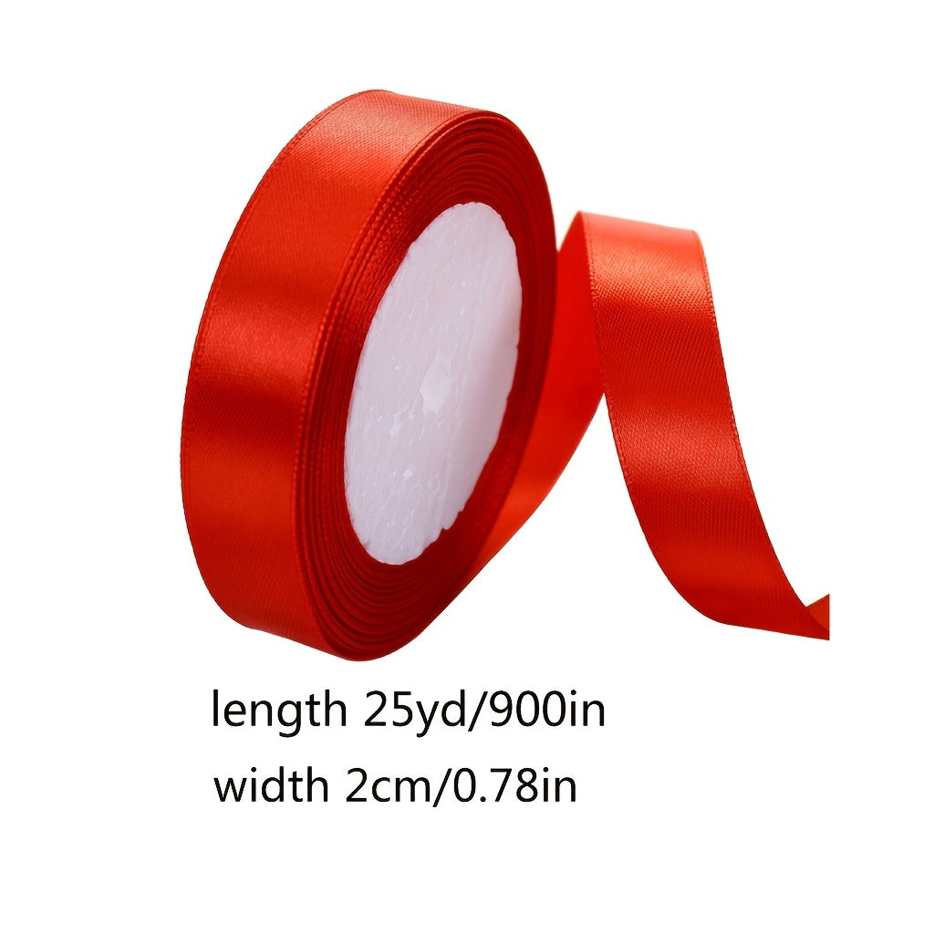 86m Polyester Stain Ribbon for Gift Wrapping, Bow Making, Wedding Deco