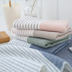 Striped Pattern Face Towel Soft Skin-friendly Absorbent Towel 9.84-19.68in