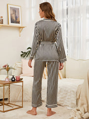 Floral Print Pajama Set with Robe & Pants