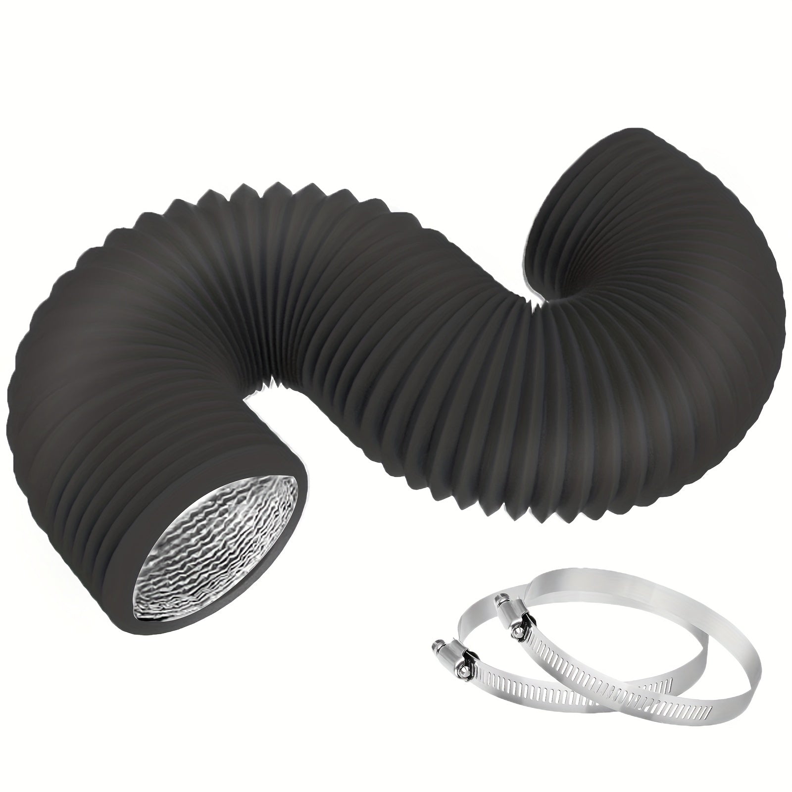 15 24 Cm 243 Vent Hose Flexible Insulated Air Ducting with 2 Clamps