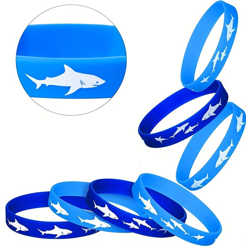 Shark Pattern Silicone Bracelet for Sports and Outdoors