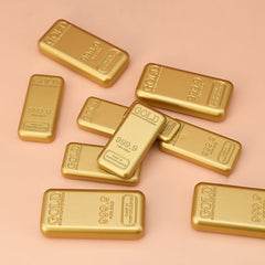 5pcs Golden Bars Simulation Props High Solid Ornaments for Decor