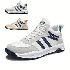 Men's Striped Lace up Running Shoes Outdoor Sneakers