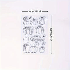 Pumpkin Clear Stamp for Holiday Card Making Decoration DIY Scrapbooking