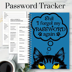 Cat Spiral Password Journal: Humorous Password Organizer