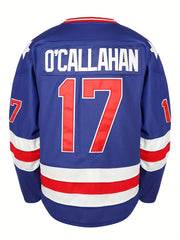 Men's Ice Hockey Jersey 17 Classic Vintage Embroidery Ice Hockey Suit