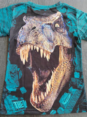 Dinosaur Print Kids T Shirt Short Sleeve Tee for Boys and Girls