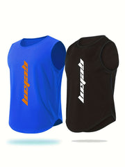 Men's Solid Tank Top Quick Dry Mid Stretch Sleeveless Shirt