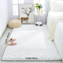 Large Plush Rug 3' x 28ft, 5' x 25ft - Non Slip Washable Soft Area Carpet