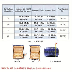 Eiffel Tower Print Luggage Cover Lightweight Travel Dustproof Cover