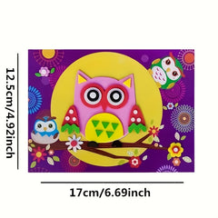 10pcs Children's 3D Stickers DIY Painting Kit Fun Cartoon Animal Designs