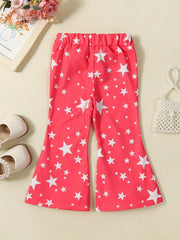Girl's Flared Pants Star Pattern Baby's Trousers