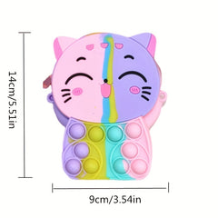 Cartoon Cat Bubble Coin Purse Crossbody Bag for Kids
