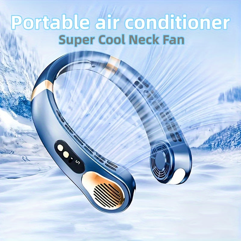 Portable Neck Fan Set Of 2 Leafless Fast Charging 5 Wind Speeds