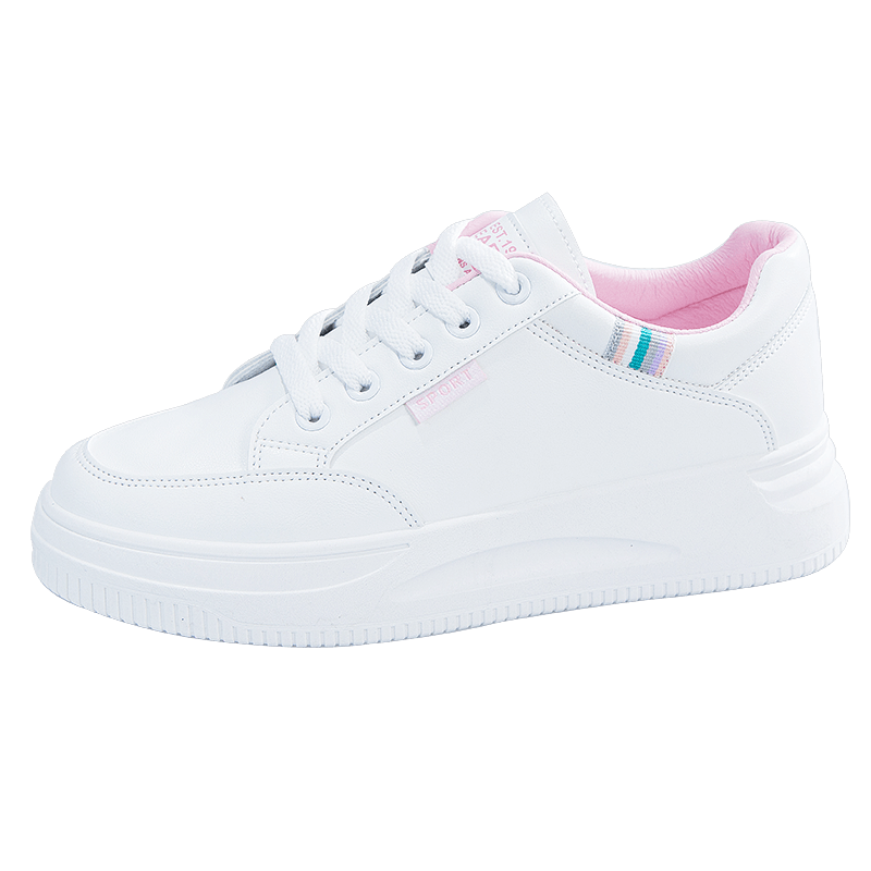Women's Platform Skate Shoes Height Increasing Lace Up Non Slip Sneakers