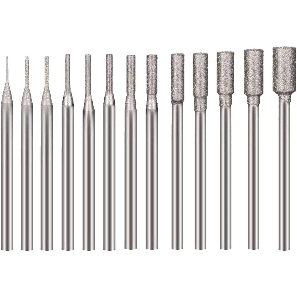 13-Piece Diamond Sanding Bits Set for Jade Carving & Stone Polishing