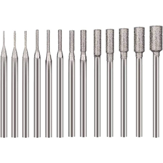 13-Piece Diamond Sanding Bits Set for Jade Carving & Stone Polishing