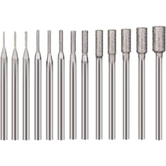13-Piece Diamond Sanding Bits Set for Jade Carving & Stone Polishing
