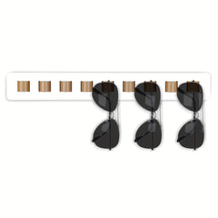 Wooden Sunglasses Organizer Wall Mounted Glasses Holder