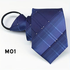 Men's Business Casual Zipper Necktie