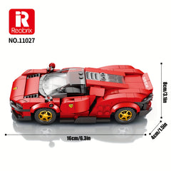 275pcs Red Sports Car Building Blocks Set for Racing Enthusiasts