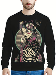 Men's Beauty Print Hoodie Novelty Casual Sweatshirt for Outdoor