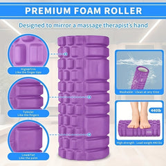 Yoga Foam Roller Deep Tissue Trigger Massage Roller 13.5inch