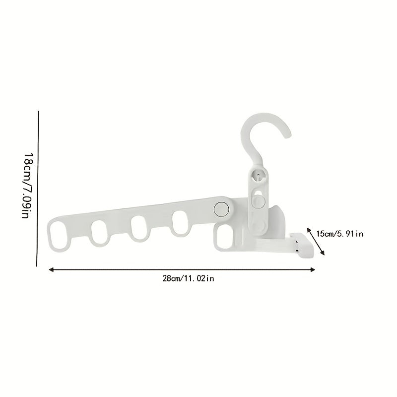 Foldable 5 Hole Clothes Drying Rack Portable Travel Clothes Hanger
