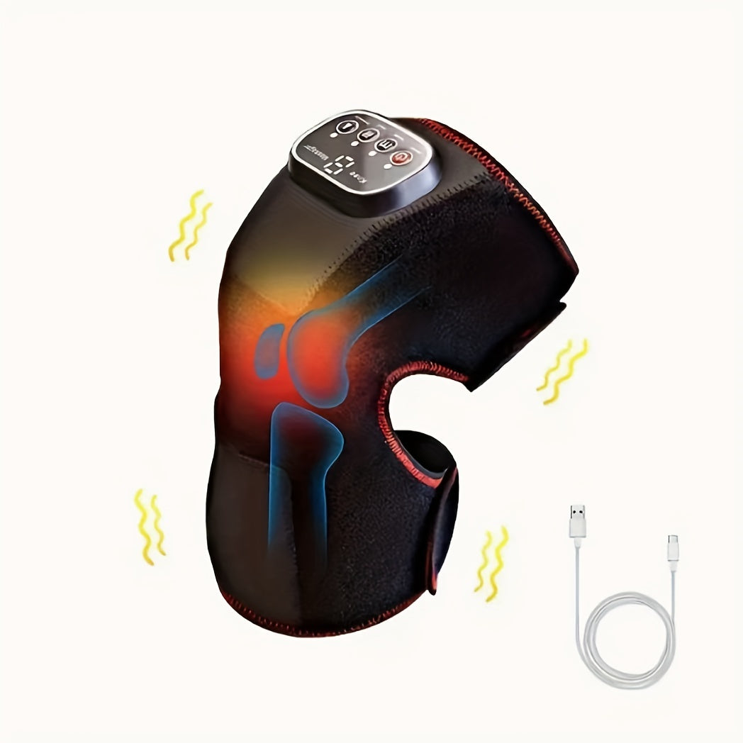 Knee Hot Compress Massager Physiotherapy Joint Brace Vibration Heating Pad