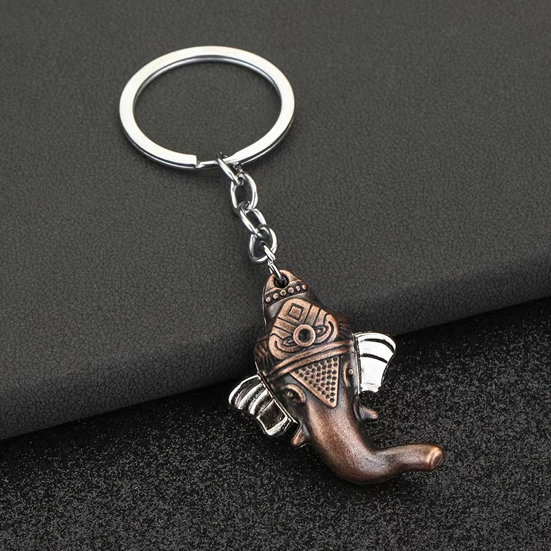 Elephant Head Keychain Pendant for Car Keys Backpacks Wallets